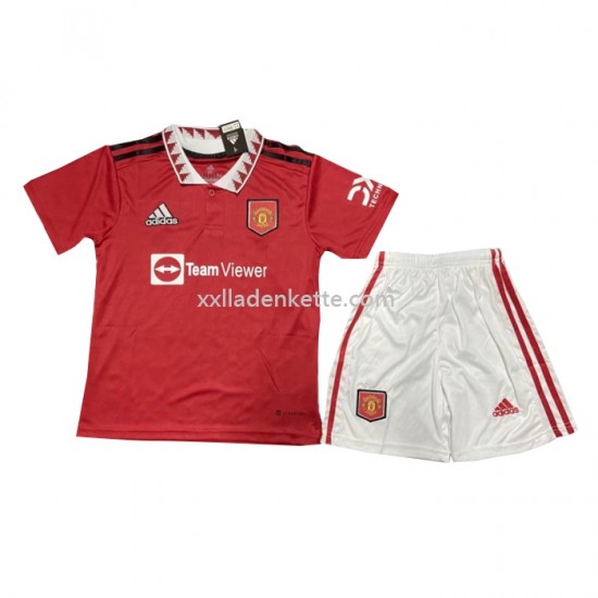 Fußballtrikot Manchester United Kinder Heim 2022-2023 Kurzarm