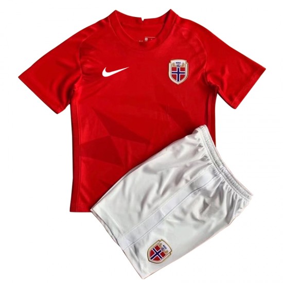 Fußballtrikot Norwegen Kinder Heim 2022 Kurzarm