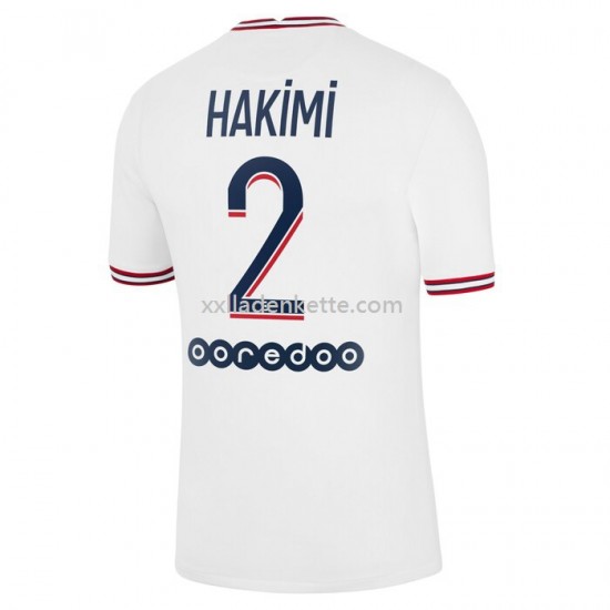 Fußballtrikot Paris Saint-Germain Hakimi 2 Viertes 2021-2022 Kurzarm
