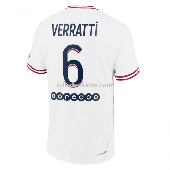 Fußballtrikot Paris Saint-Germain Marco Verratti 6 Viertes 2021-2022 Kurzarm