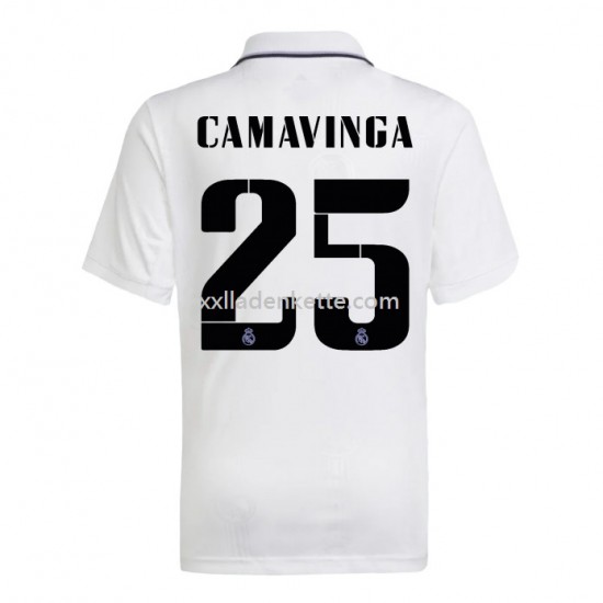 Fußballtrikot Real Madrid Camavinga 25 Heim 2022-2023 Kurzarm
