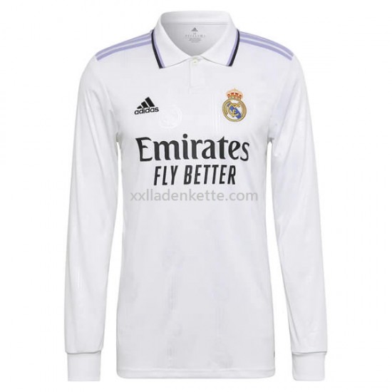 Fußballtrikot Real Madrid Heim 2022-2023 Langarm
