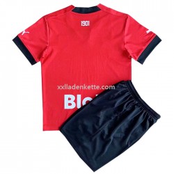 Fußballtrikot Stade Rennes Kinder Heim 2022-2023 Kurzarm