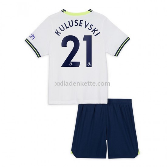 Fußballtrikot Tottenham Hotspur Dejan Kulusevski 21 Kinder Heim 2022-2023 Kurzarm