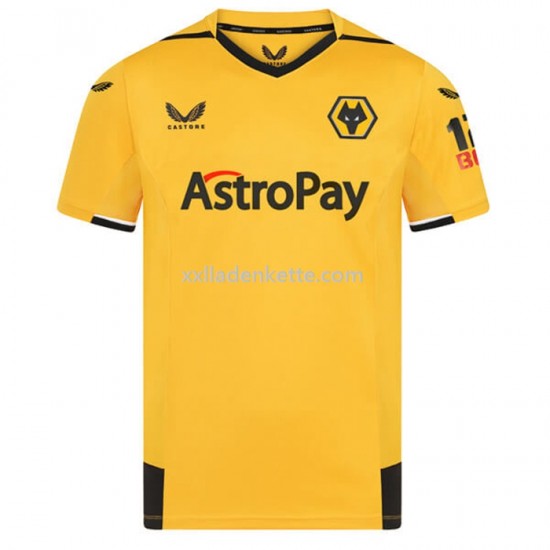 Fußballtrikot Wolverhampton Wanderers Heim 2022-2023 Kurzarm