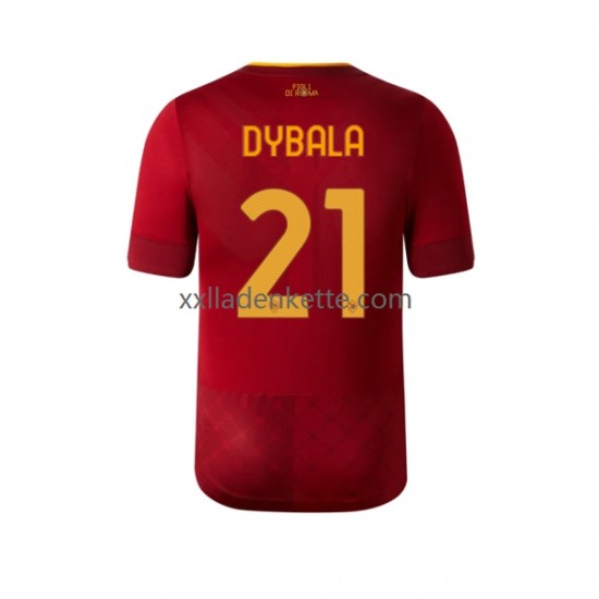 Fußballtrikot AS Rom Dybala 21 Herren Heim 2022-2023 Kurzarm