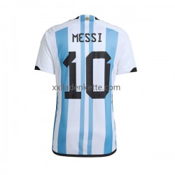 Fußballtrikot Argentinien Lionel Messi 10 Herren Heim World Cup 2022 Kurzarm