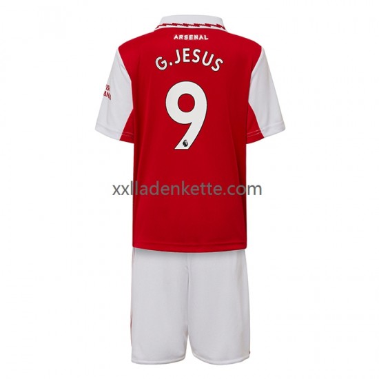Fußballtrikot Arsenal Gabriel Jesus 9 Kinder Heim 2022-2023 Kurzarm