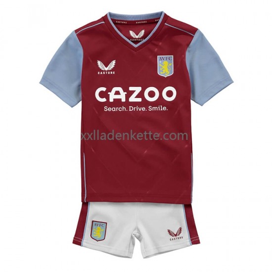 Fußballtrikot Aston Villa Kinder Heim 2022-2023 Kurzarm