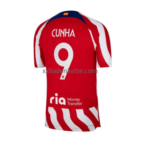 Fußballtrikot Atlético Madrid Matheus Cunha 9 Herren Heim 2022-2023 Kurzarm