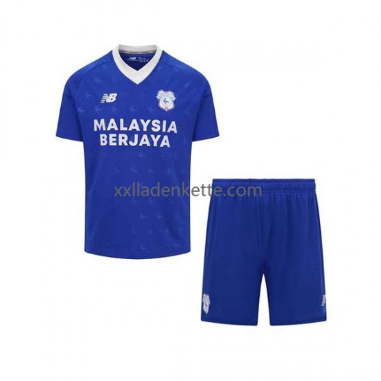 Fußballtrikot Cardiff City Kinder Heim 2022-2023 Kurzarm