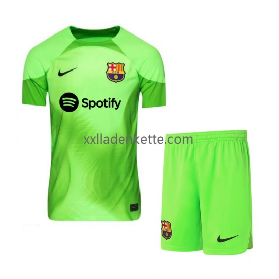 Fußballtrikot FC Barcelona Torwart Kinder Heim 2022-2023 Kurzarm