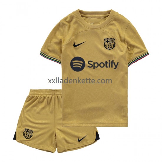 Fußballtrikot FC Barcelona Kinder Auswärts 2022-2023 Kurzarm