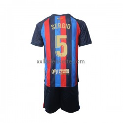Fußballtrikot FC Barcelona Sergio Busquets 5 Kinder Heim 2022-2023 Kurzarm