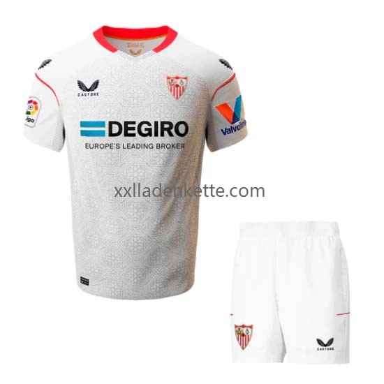 Fußballtrikot FC Sevilla Kinder Heim 2022-2023 Kurzarm