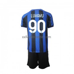 Fußballtrikot Inter Mailand Romelu Lukaku 90 Kinder Heim 2022-2023 Kurzarm