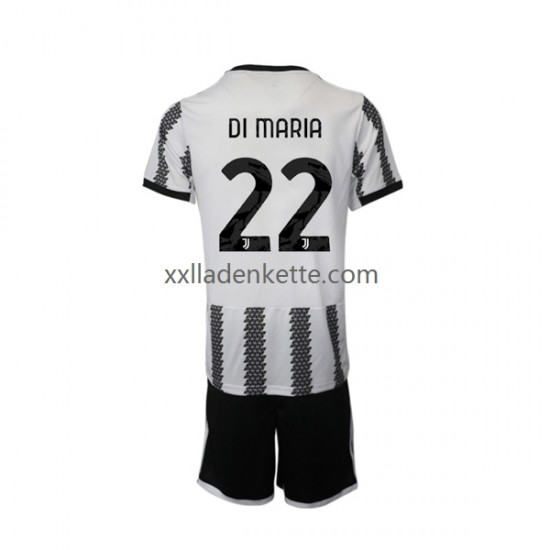 Fußballtrikot Juventus Turin Di Maria 22 Kinder Heim 2022-2023 Kurzarm