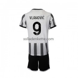 Fußballtrikot Juventus Turin Vlahovic 9 Kinder Heim 2022-2023 Kurzarm
