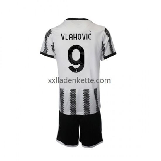 Fußballtrikot Juventus Turin Vlahovic 9 Kinder Heim 2022-2023 Kurzarm