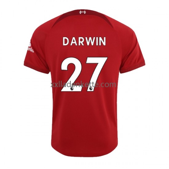 Fußballtrikot Liverpool Darwin Nunez 27 Herren Heim 2022-2023 Kurzarm