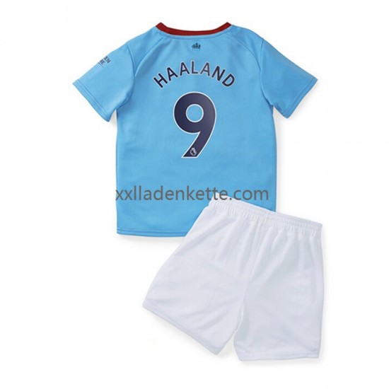 Fußballtrikot Manchester City Haaland 9 Kinder Heim 2022-2023 Kurzarm