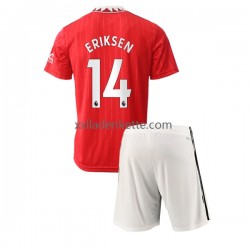 Fußballtrikot Manchester United Christian Eriksen 14 Kinder Heim 2022-2023 Kurzarm