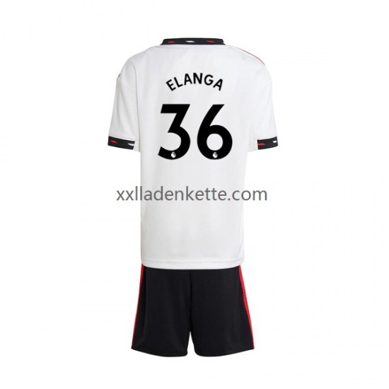 Fußballtrikot Manchester United Elanga 36 Kinder Auswärts 2022-2023 Kurzarm