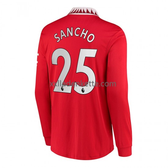 Fußballtrikot Manchester United Jadon Sancho 25 Herren Heim 2022-2023 Langarm