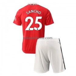 Fußballtrikot Manchester United Jadon Sancho 25 Kinder Heim 2022-2023 Kurzarm