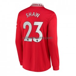 Fußballtrikot Manchester United Luke Shaw 23 Herren Heim 2022-2023 Langarm