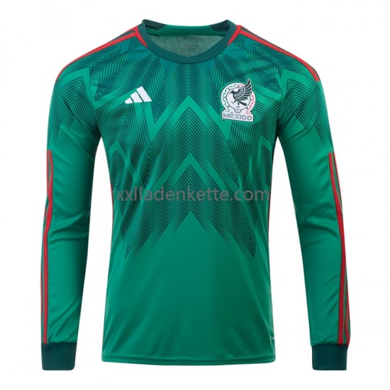 Fußballtrikot Mexiko Herren Heim World Cup 2022 Langarm