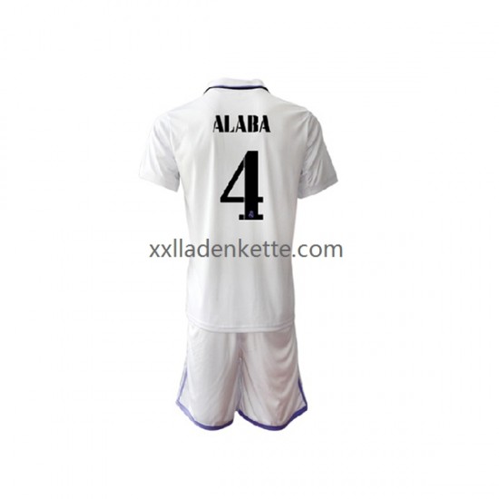 Fußballtrikot Real Madrid David Alaba 4 Kinder Heim 2022-2023 Kurzarm