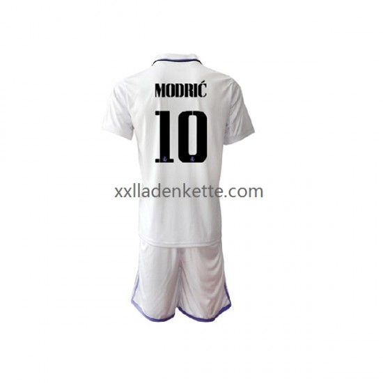Fußballtrikot Real Madrid Modrić Luka 10 Kinder Heim 2022-2023 Kurzarm