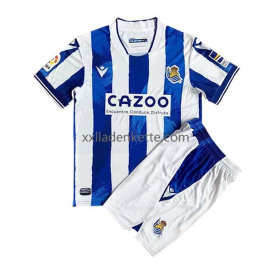 Fußballtrikot Real Sociedad Kinder Heim 2022-2023 Kurzarm