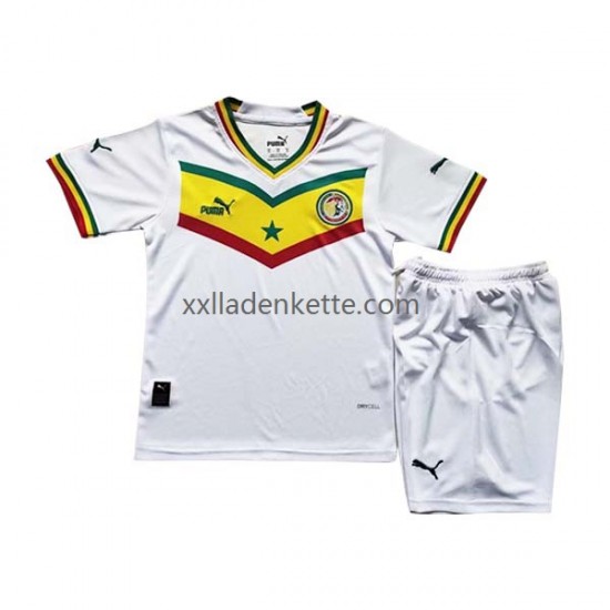 Fußballtrikot Senegal Kinder Heim World Cup 2022 Kurzarm