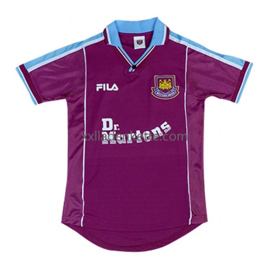 Fußballtrikot West Ham United Retro Herren Heim 1999-2001 Kurzarm