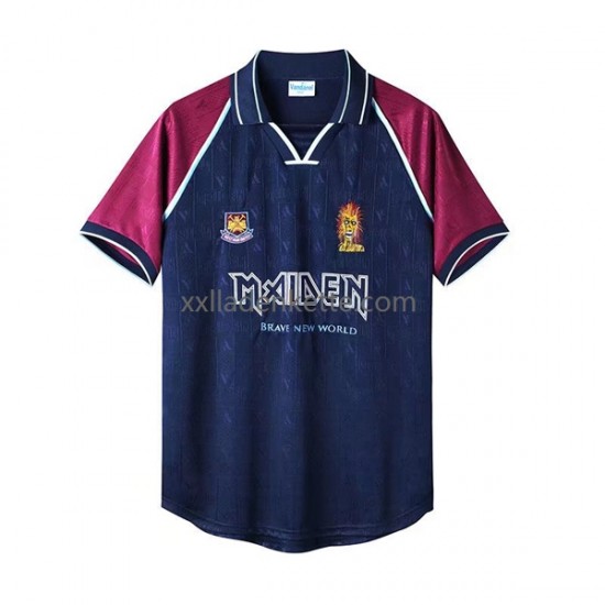 Fußballtrikot West Ham United Iron Maiden Retro Herren Heim 1999 Kurzarm