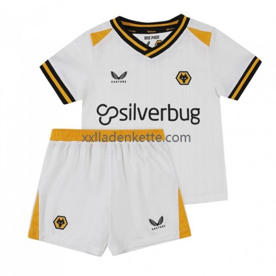Fußballtrikot Wolverhampton Wanderers Kinder Ausweich 2022-2023 Kurzarm