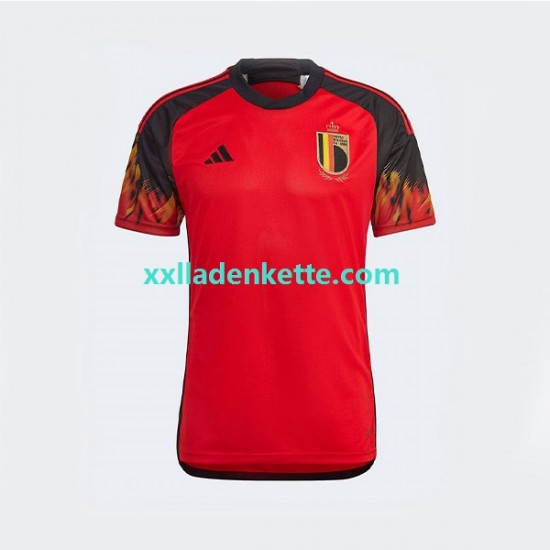 Fußballtrikot Belgien Herren Heim World Cup 2022 Kurzarm