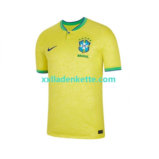 Fußballtrikot Brasilien Herren Heim World Cup 2022 Kurzarm