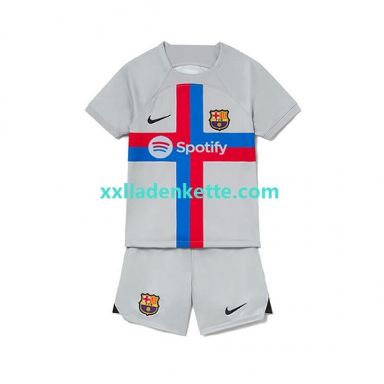 Fußballtrikot FC Barcelona Kinder Ausweich 2022-2023 Kurzarm
