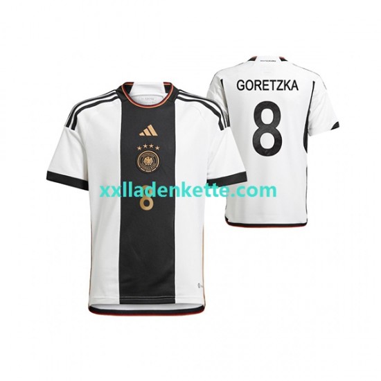 Fußballtrikot Deutschland Leon Goretzka 8 Herren Heim World Cup 2022 Kurzarm