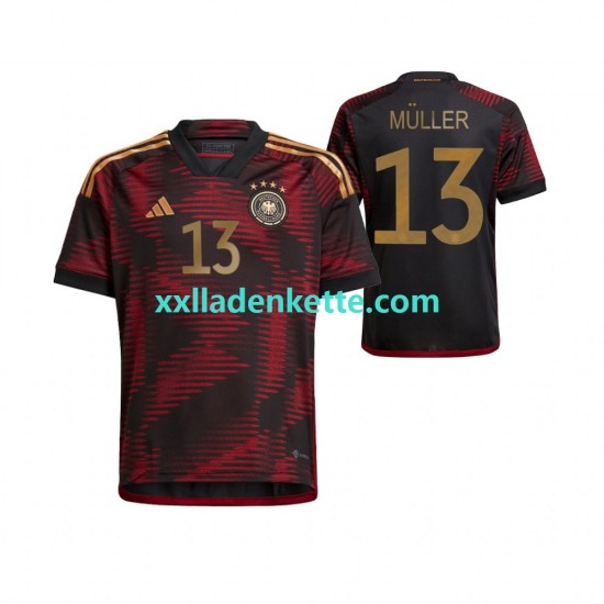 Fußballtrikot Deutschland Thomas Muller 13 Herren Auswärts World Cup 2022 Kurzarm