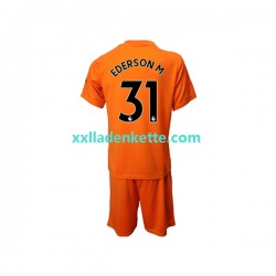 Fußballtrikot Manchester City Ederson M. 31 Torwart Kinder Ausweich 2022-2023 Kurzarm