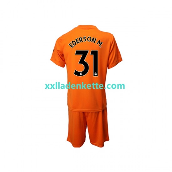 Fußballtrikot Manchester City Ederson M. 31 Torwart Kinder Ausweich 2022-2023 Kurzarm