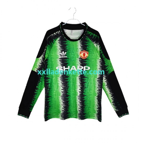 Fußballtrikot Manchester United 1990-1991 Torwart Retro Herren Heim Langarm
