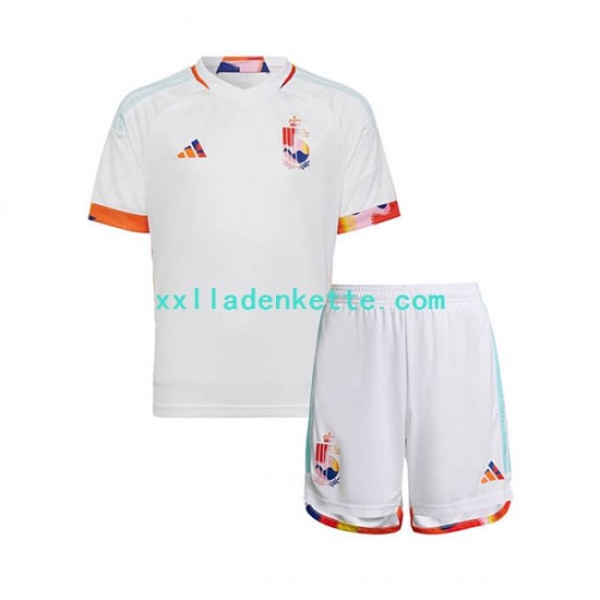Fußballtrikot Belgien Kinder Auswärts World Cup 2022 Kurzarm