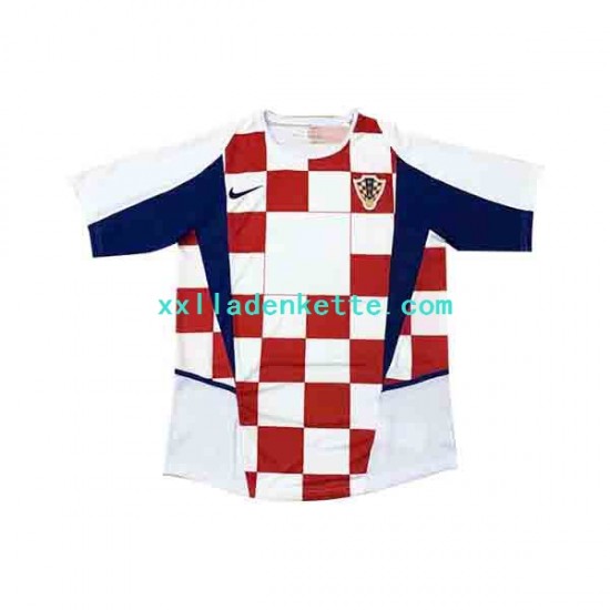 Fußballtrikot Kroatien 2002 Herren Heim Kurzarm