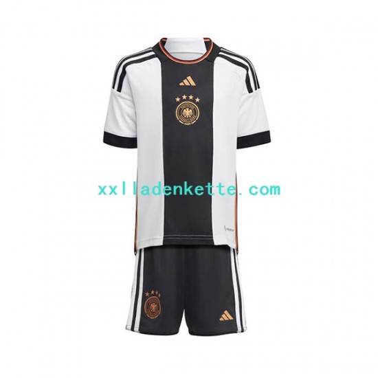 Fußballtrikot Deutschland Kinder Heim World Cup 2022 Kurzarm