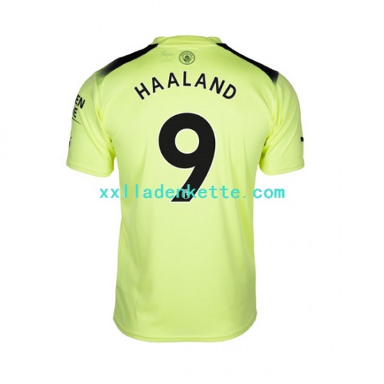 Fußballtrikot Manchester City Haaland 9 Herren Ausweich 2022-2023 Kurzarm